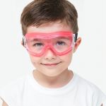 MOVNUOCA Lunettes de protection pour enfants pour jouer &agrave; Nerf, verres r&eacute;sistants aux chocs, antibu&eacute;e, sangle r&eacute;glable, ajustement pour 5-12 ans (1 pack, rose) (diancaodengmaoyi, neuf)