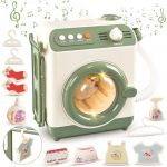 deAO Machine A Laver Enfant, Électroniques Machine À Laver Jouet avec Sons Réalistes, Jouet Menage Enfant, Nettoyage et Ménage, Jeu De Blanchisserie pour Enfants (MEGOSS, neuf)
