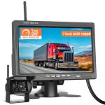 Cam&eacute;ra de recul sans Fil Motorsi 7 Pouces, &eacute;cran HD 1080p, Vision Nocturne et &eacute;tanch&eacute;it&eacute; IP68, syst&egrave;me de recul pour Voitures, SUV, fourgonnettes, Pick-up et camions, Vision arri&egrave;re BSD, 12 V-36 V (podofo Shop, neuf)