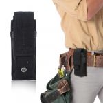 COYUN 1 Pcs Porte Lampe Tactique, Nylon Noir pour Chasse, Tactical Molle Flashlight Case, Camping et Randonnée en Plein Air, Porte Lampe Tactique, Support de Poche - Équipement de Qualité Supérieure (HLWA RETAILS LTD UKSTORE, neuf)