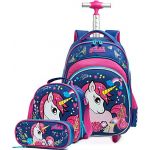 HTgroce Sac à Dos Filles Licorne Sac à Dos préscolaire pour Filles,Cartable Fille Primaire Convient pour GS, CP, CE1, CE2, CM1, CM2 Enfant Étui à Crayons Inclus Parfait pour l'école., Bleu, Fille (Lldaily EUR, neuf)