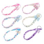 LOORGVEL 6pièces Extensions De Cheveux Colorées Avec Nœud Pour Garçon Fille Accessoires De Coiffure Braid Wig Parrure Fun Et Stylée Pour Fêtes Et Cosplay (YANJHG, neuf)