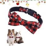 Collier de Noel pour Chat et Chien, Collier Chat Noël avec Noeud Papillon, Colliers de Noël Réglables, Colliers de Chat à Carreaux de Noel, pour Petits Moyens Grands Chiens Chats (XL) (YIhui-EU, neuf)