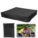 Volumoon Bâche Bac à Sable, Housse de Bac à Sable avec Cordon de Serrage, Couverture de Bac à Sable en Tissu Oxford Imperméable, Housse de Protection pour bac à Sable Piscines (Noir, 150*150*20 cm) (BIG NAME LIMITED, neuf)