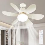 Ulikey Ventilateur Plafond avec Lumiere, Lampe Ventilateur Plafonnier, Ventilateur avec Telecommande et Lumière, Silencieux, 3 Vitesses et 3 Températures de Couleur Dimmable, pour Salon y Chambre (Niedfisch Etrade, neuf)