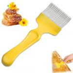 SGERUFZ 1 Pcs Edelstahl Entdeckelungs Gabel mit 21 Zinken Honig Kamm Imkereiausrüstung Zubehör Bienen Gabel Entdeckelungsgabel Imker Bienenzucht Werkzeug (HerEdit, neuf)