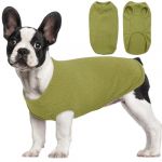 Hjumarayan Tee Shirt Chien - Pull Ray&eacute; pour Chien Sweat Chien Fin Pull Chien, Vetement pour Chien Chat T Shirt Chien Tee Shirt Chien Ete T Shirt pour Chihuahua Yorkshire Terriers (Vert Jaune L) (Hjumarayan, neuf)