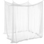 Unimall Moustiquaire de Lit Double Ciel de Lit Rectangulaire Grande Moustiquaire Blanc Simple d'Eté avec 4 Ouvertures Baldaquin Rideaux de Lit 190cm(W) x210cm(L) x240cm(H) Répulsif pour Les Insectes (Oroyal Decor, neuf)