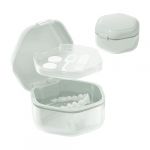 GmeDhc Zahnspangendose mit Sieb, Tragbare Prothesendose Abdeckung, Unsichtbare Zahnspangen Aufbewahrungsbox, Dreifacher Hohler Abfluss, Prothese Box, fur Halterung, Reinigungsbox (GmeDhc, neuf)