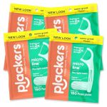 Plackers Micro Mint Lot de 4 pics à fil dentaire 150 pièces (blisales, neuf)