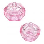 WRITWAA 2pi&egrave;ces Gobelet Pour Manucure Verre Avec Couvercle Pour Nail Art M&eacute;lange De Vernis Poudre Stable Et Pratique (Saieli, neuf)