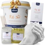 Niimo&reg; Kit Moulage Main Couple - Id&eacute;e Cadeau Femme, Id&eacute;e Cadeau Homme, Cadeau Couple, Cadeau Mariage Personnalis&eacute;, Cadeau Maman, Kits de Moulage et d'Empreintes, Moule Main Couple, Kit Moulage 3D (Onco, neuf)