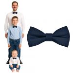DonDon noeud papillon homme enfants gar&ccedil;ons ou b&eacute;b&eacute;s Bleu nuit mat, pr&eacute;-nou&eacute; et longueur r&eacute;glable en coton gabardine - accessoire festif pour mariage, communion et c&eacute;r&eacute;monie (urban-styles, neuf)