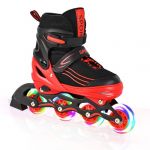 MGYZM Patins à Roues alignées pour Enfants, Patins à Roues alignées à Taille réglable pour Enfants, Patins à Roues alignées pour Filles et garçons Adultes, Violet (Rouge, Small(30-33 EU)) (G MGYOLED, neuf)