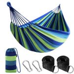 Anyoo Hamac d'extérieur de Camping, en Plein air Portable en Toile, Léger avec Sangles respectueuses des Arbres, Sac de Transport, Parfait pour Le Jardin, Balcon, Patio, la Plage, Randonnée (Anyoo Outdoors, neuf)