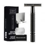 Rasoir de s&eacute;curit&eacute; pour homme &ndash; Rasoir de s&eacute;curit&eacute; &agrave; double tranchant | Tondeuse &agrave; barbe &agrave; double tranchant | Rasoir pour le visage | Rasoirs de s&eacute;curit&eacute; avec 5 recharges pour une exp&eacute;rience de rasage (zixukh, neuf)