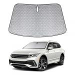 XCBYT Pare Soleil Voiture Pare Brise Avant Compatible avec VW Ti guan II Allspace 2017-2024, Pliable Épaissie Brise Voiture Avant Couverture Intérieur, Protection Solaire Bloque Rayons UV (XCBYT-FR, neuf)