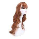 PERRUQUE AIR BANGS PERRUQUE DE CHEVEUX LONGS ONDULÉS JAUNE DE LIN POUR LA FÊTE (WYANG188, neuf)