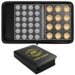 Vicloon 420 Poches Classeur Pieces de Monnaie, 20 Pages Classeur Piece 2 euros, Album pour Collection de Monnaies avec Fermeture Éclair, Format Poche 3.5 x 3.5 cm/4.5 x 4.5 cm (HANSBUY, neuf)