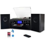 DIGITNOW! Tourne-Disque Bluetooth Viny pour CD, Cassette, Radio AM/FM et entrée auxiliaire, Port USB et encodage SD, télécommande, avec Haut-parleurs stéréo autonomes (DIGITLIFE SRLS, neuf)