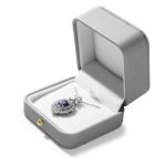 Oirlv Gris PU Cuir Ecrin Collier,Bo&icirc;te Collier,Bo&icirc;te &agrave; Pendentif pour Anniversaire Saint Valentin,Pr&eacute;sentoir &agrave; Bijoux (OIRLV, neuf)