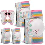 CKE Genouill&egrave;res Enfants de 3 &agrave; 8 Ans Protection Roller Enfant Protection Velo genouill&egrave;res et coudi&egrave;res Ensemble de pour Le Skateboard, Le Cyclisme (JUXSW, neuf)