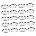 FOMIYES Plaques De Fard &agrave; Paupi&egrave;res 20 Pi&egrave;ces Rondes 36x3 Mm En Acier Inoxydable Magn&eacute;tique Diy Pour Maquillage Voyage Portable (Yaoys, neuf)