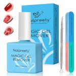 15ml Dissolvant Vernis Semi Permanent, Vernis Remover, Gel Nail Polish Remover 3-5 minutes,avec Lime à Ongles et Nail Cuticle Pusher (dongguanshiluhuadianzi, neuf)