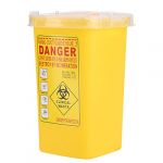 1L Tattoo Medical Plastic Sharps Container - Bo&icirc;te &agrave; d&eacute;chets d'&eacute;limination Biohazard Needle Disposal Large Size Waste Box(1L, Jaune) (Biuzi, neuf)