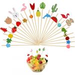ZWWOGE 100 Pcs Pique Cocktail Bois, Pique Aperitif Coeur, Coeur Coloré Bâtons Cocktail Pic Aperitif, Brochettes Cocktail Bois pour Pique Aperitif, Fingerfood, Snacks, Déco Cocktail (ZWWOGE, neuf)