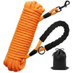 GNGNBH Longe pour Chien 10m - Laisse de Dressage avec Poignée Confortable pour Les Activités de Plein Air, Diamètre 1cm pour Petits et Grands Chiens, Orange (oushiruidianzishangwu, neuf)