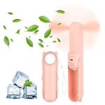 Ventilateur Portatif, Ventilateur de Poche,Mini ventilateur portable rechargeable par USB,Ventilateur à Main ,Ventilateur Silencieux Avec Banque d’alimentation et miroir pr bureau, extérieur (rose) (CONSTANSHOP, neuf)