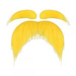 Hellery Faux Sourcils et Barbe Auto-adhésifs, Kit de DIY pour Festival, Jaune (Hellery FR, neuf)