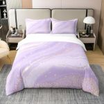 Parure de Lit 100% Coton 220x240, Housse de Couette en Marbre Rose Violet, Ensemble de Literie Aquarelle pour Enfants Filles, Housse Couette Galaxy Pastel, Literie À Texture Marbrée Pailletée (Suzhou yiyanyun e-commerce Co., Ltd, neuf)