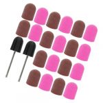 NIYANGLE 20pièces Mèches à Pour Manucure Et Pédicure Embouts De Meuleuse Pour Et Capuchons De Ponçage Outils Pour Gel (Telinei, neuf)