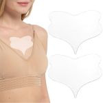 CULEO Soins pour le cou et le d&eacute;collet&eacute;, Lot de 2 patchs anti-rides r&eacute;utilisables en silicone pour la poitrine en forme de papillon pour une peau lisse (CARTW CONNECT TRADING LTD, neuf)