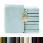 Blumtal - Gant De Toilette - Lot de 10 Gants De Toilette Coton - Gant De Toilette Bleu Clair - Certifi&eacute; Oeko-TEX&reg; (Everbrent, neuf)