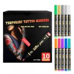 yakermur Marqueurs Pour Le Corps | Kit De Maquillage Temporaire Visage 10 Couleurs,Stylos Cosm&eacute;tiques pour le Corps et la Peau - Pour Adultes Jeunes Femmes Hommes D&eacute;guisements Cosplay F&ecirc;tes (YOHENAP, neuf)