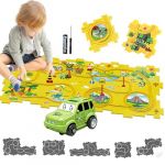 Circuit Voiture Enfant Jouet Enfants 2 3 4 Ans DIY Piste de Puzzle Itinéraire Jeu éducatif Cadeaux Jeux pour Enfants (Dinosaure) (zanotti, neuf)