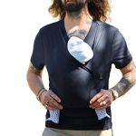 Amtopiyo Père T-Shirt Kangourou Mère Apaiser Porte-bébé en écharpe Col en V Manches Courtes Débardeurs CL014 Hommes XXL (tianrunbaihuo, neuf)
