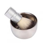 MUSISALY Kit De Toilettage Pour Hommes 2 Pièces Brosse À Barbe En Acier Inoxydable Bol Mélangeur En Métal Ensemble De Brosses De Nettoyage De Barbe Pour Hommes (YangF, neuf)