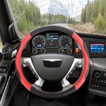 ZATOOTO Couvre Volant Voiture Universel, Housses AntidéRapantes en Fibre de Carbone per Camion, Sport et Respirantes, 44-46cm / 17.3-18.1in, Noir-Rouge (ZATOOTO-EU, neuf)