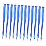 Homoyoyo Extensions De Cheveux à Clipser 12 Pièces 55 Cm Résistantes à La Chaleur Bleu Pierre Précieuse Accessoires Pour Cheveux Longs Cosplay (Alda Jin, neuf)