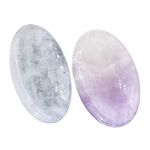 PACKOVE 2pi&egrave;ces Pierre De Massage De Gua Naturelle Pour Visage Outil De Massage Anti-stress Pierre Soucis Am&eacute;thyste (Spring TU, neuf)