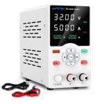 Alimentation de Laboratoire 30V 5A, Alimentation DC Variable avec Bouton Ajustable, Alimentation Stabilis&eacute;e avec Protection OCP/Bouton de Sortie/Charge Rapide USB 18W / Mode Silencieux (WANPTEK POWER, neuf)