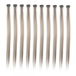 Vaguelly Extensions De Cheveux Pour Femmes 10 Pi&egrave;ces Gris &Agrave; Clipser Perruque R&eacute;aliste Pour Cosplay Et F&ecirc;te (Bustling Xin, neuf)
