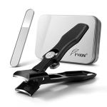 FVION Coupe-ongles Ouverture Large de la M&acirc;choire sans &eacute;claboussures pour Ongles &eacute;pais, Coupe Ongles Acier inoxydable pour Hommes et Femmes Gros (Noir) (bezouk, neuf)