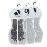 Uxsjakjsd de Rangement pour Perruques avec Cintre, Cintre pour Perruques Multiples, de Rangement pour Perruques, Sac Rangement pour Perruques en Forme de Sablier, 3 Pièces, Blanc (Longbagu, neuf)