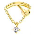 OUFER Body Piercing Lip Studs Labret Bars Titanium 6/8mm Silver Gold Helix Tragus Stud Piercing Jewellery Internally Threaded Flat Back Earring Women Men (OUFER Body Piercing, neuf)