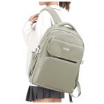 HYC00 Sac à Dos Scolaire College Cartables Fille Garçons, Sac d'école pour 14 Pouce Laptop Casual Daypacks pour Scolaire Outdoor Voyage Travail Imperméable Daypacks,Gris Marron (SUNMOP, neuf)
